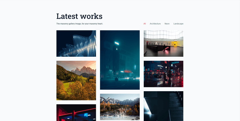 Masonry Image Gallery