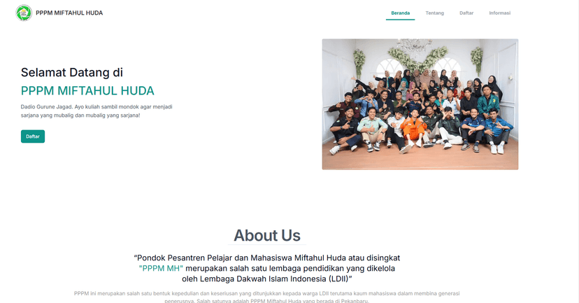 Landing Page PPPM Miftahul Huda